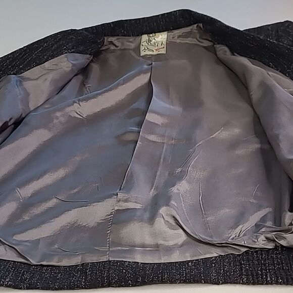 Vintage woolen Touch 2 button tuxedo style jacket - Picture 9 of 11